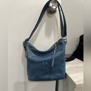 Coach vintage Y2K blue leather hobo bag